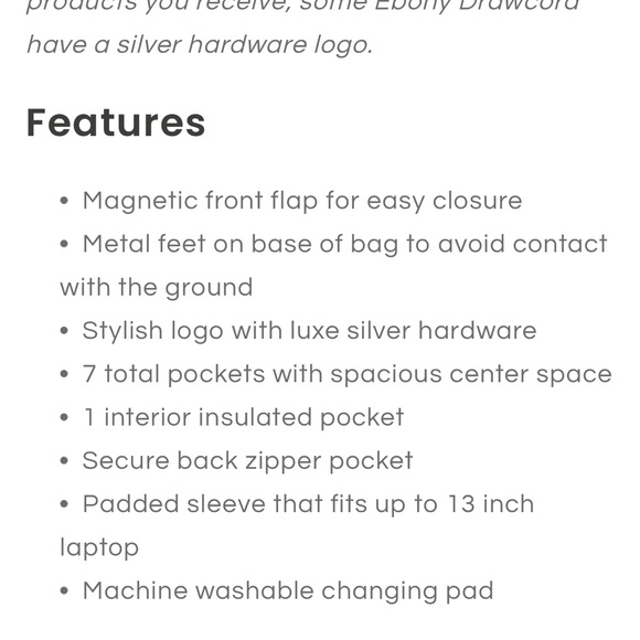 Freshly Picked- Ebony Drawcord Backpack - Picture 7 of 7